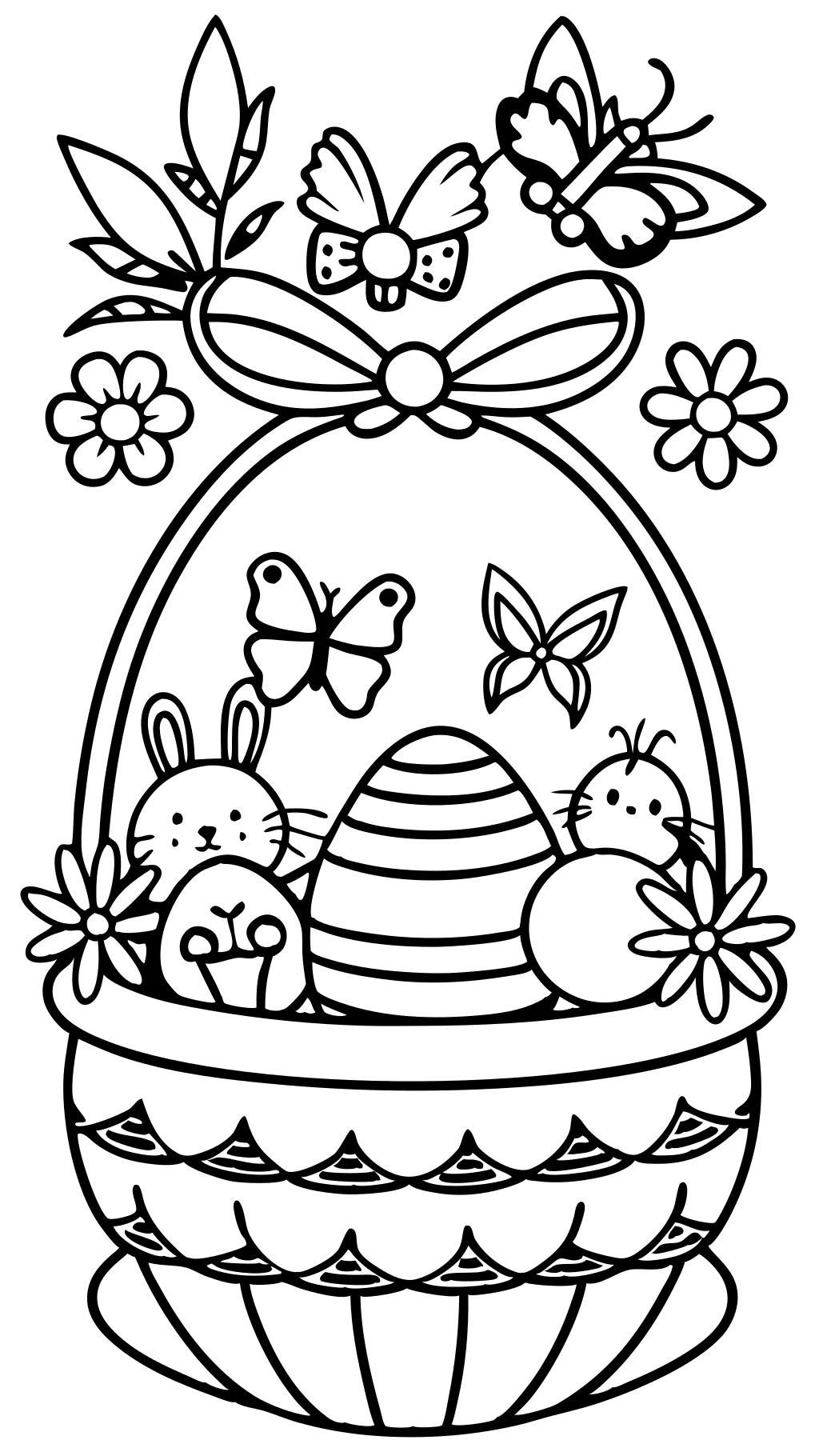 easter basket color pages